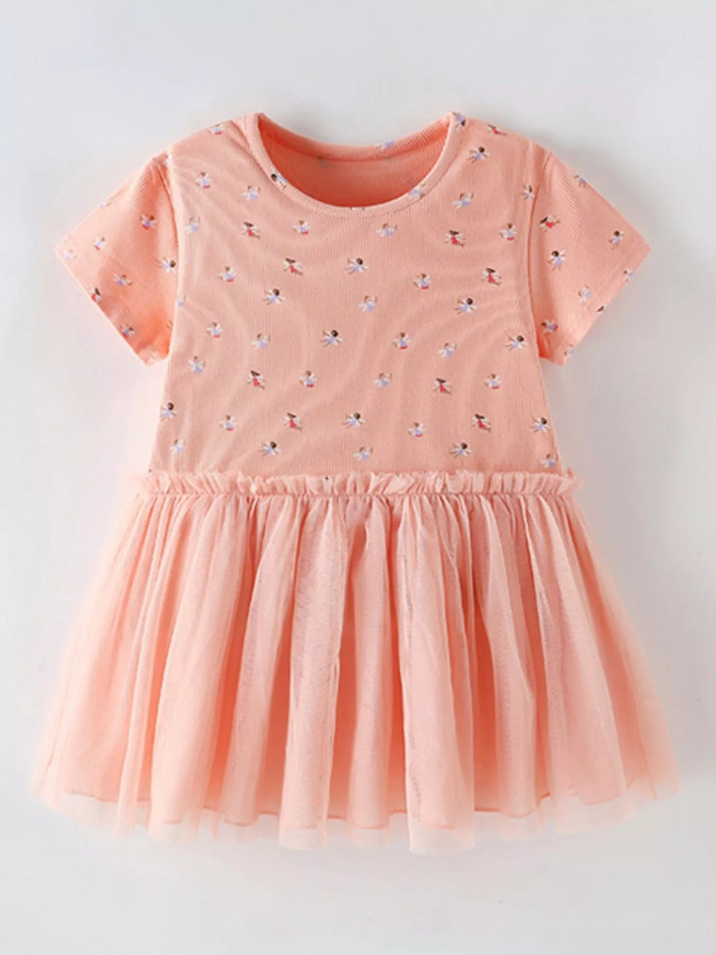 Children's Printed Tulle Layered Dress - Little Janey Shop