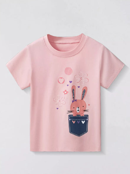 Children's Bunny Round Neck T-Shirt - Little Janey Shop