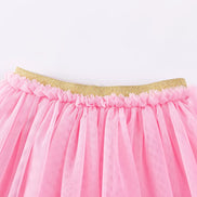 Children's Rainbow Ruffle Sleeve Top and Tulle Skirt Set - Little Janey Shop