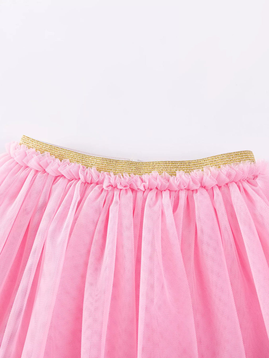 Children's Rainbow Ruffle Sleeve Top and Tulle Skirt Set - Little Janey Shop