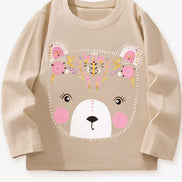 Children's Bear Graphic Long Sleeve T-Shirt - Little Janey Shop