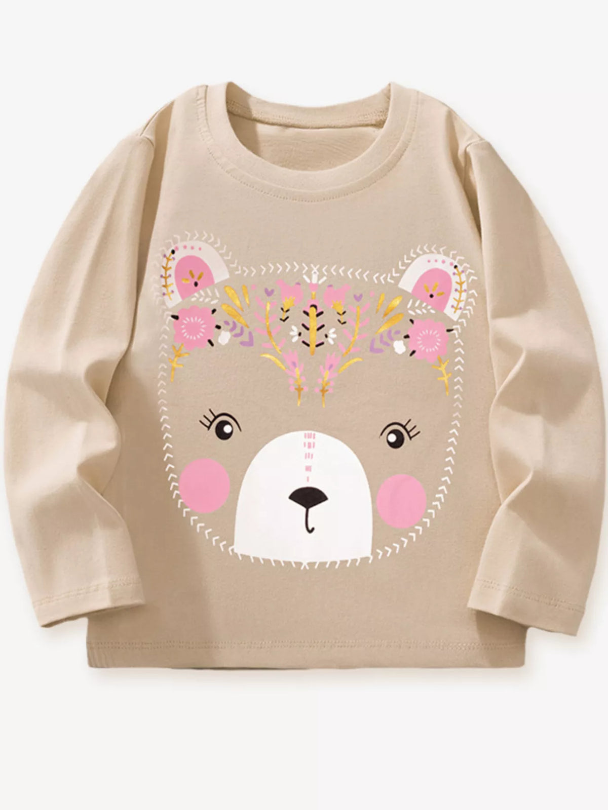 Children's Bear Graphic Long Sleeve T-Shirt - Little Janey Shop