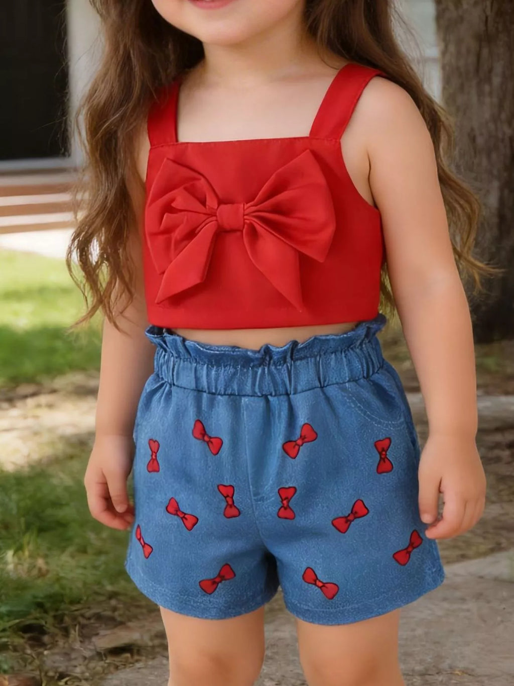 Children's Bow Tank and Shorts Set - Little Janey Shop