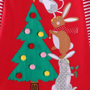 Children's Christmas Tree Animal Long Sleeve Dress - Little Janey Shop