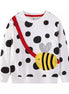 Children's Bee Applique Polka Dot Sweatshirt - Little Janey Shop