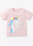 Children's Unicorn Graphic Round Neck T-Shirt - Little Janey Shop