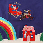 Children's Christmas Embroidered Long Sleeve Dress - Little Janey Shop