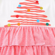 Children's Christmas Tree Ruffle Layered Dress - Little Janey Shop