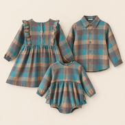 Correct teal plaid sibling bundle with the exact bubble