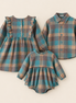Correct teal plaid sibling bundle with the exact bubble