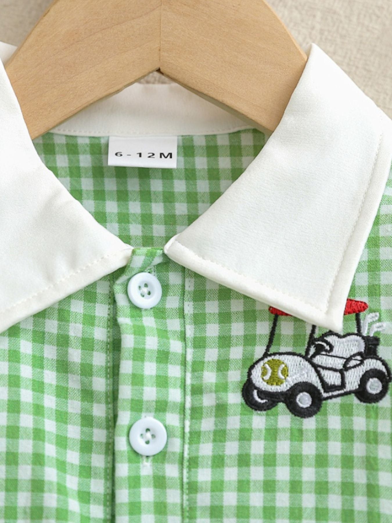 Children's Gingham Ruffle Hem Polo Dress - Little Janey Shop