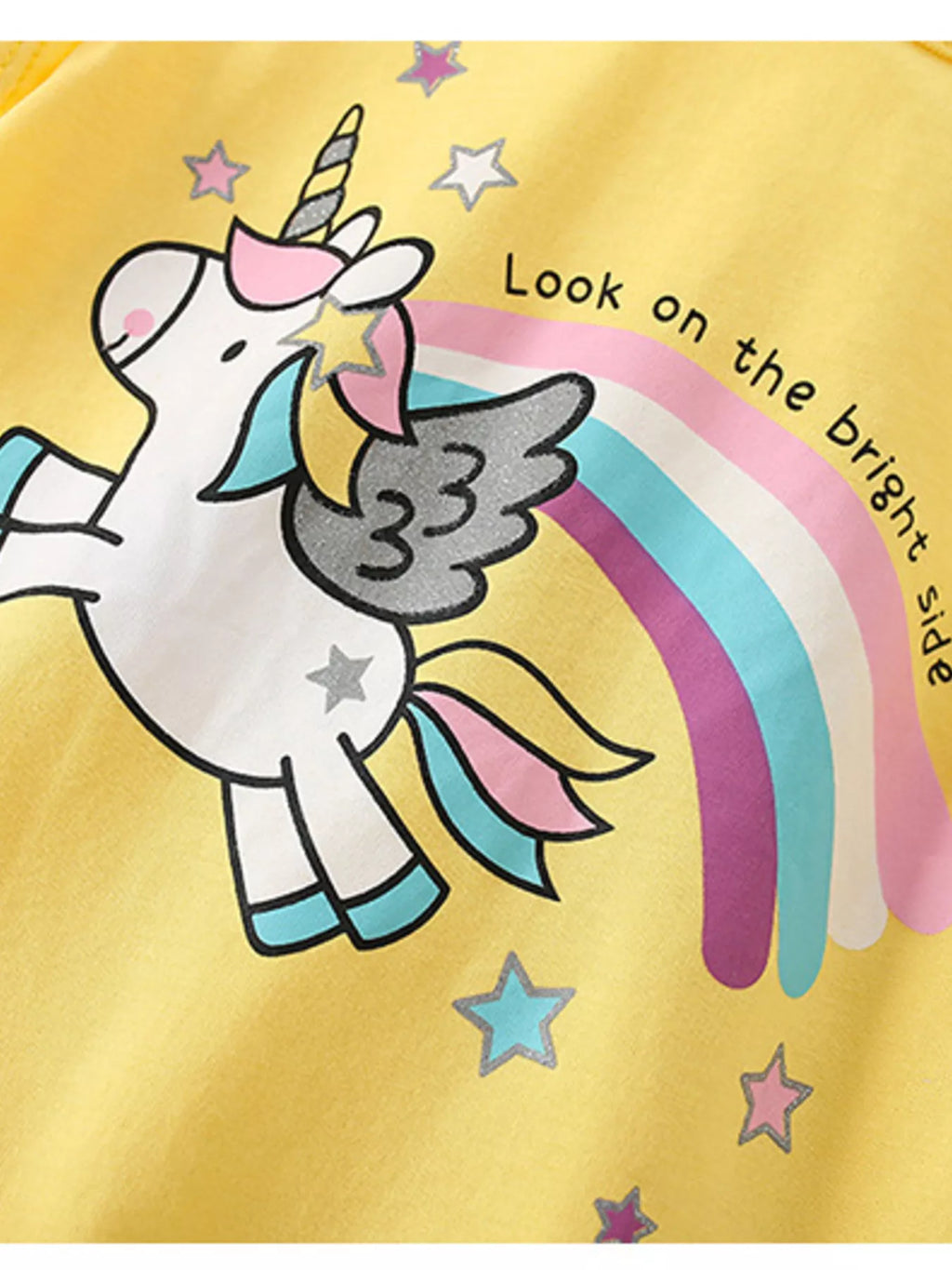 Children's Unicorn Graphic Ruffle Hem T-Shirt - Little Janey Shop
