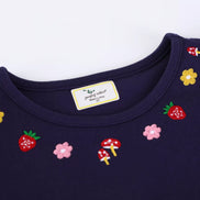 Children's Embroidered Long Sleeve Casual Dress - Little Janey Shop