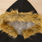 Children's Tie Waist Faux Fur Hooded Outerwear - Little Janey Shop