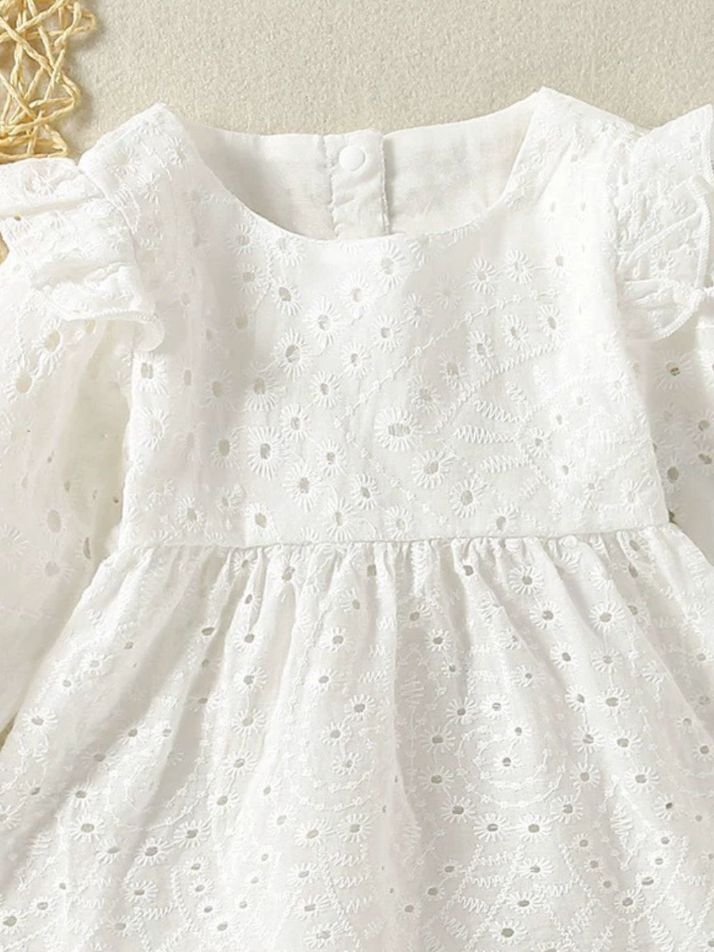 Children's Eyelet Embroidered Ruffled Top and Shorts Set - Little Janey Shop