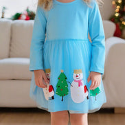 Children's Christmas Long Sleeve Dress - Little Janey Shop