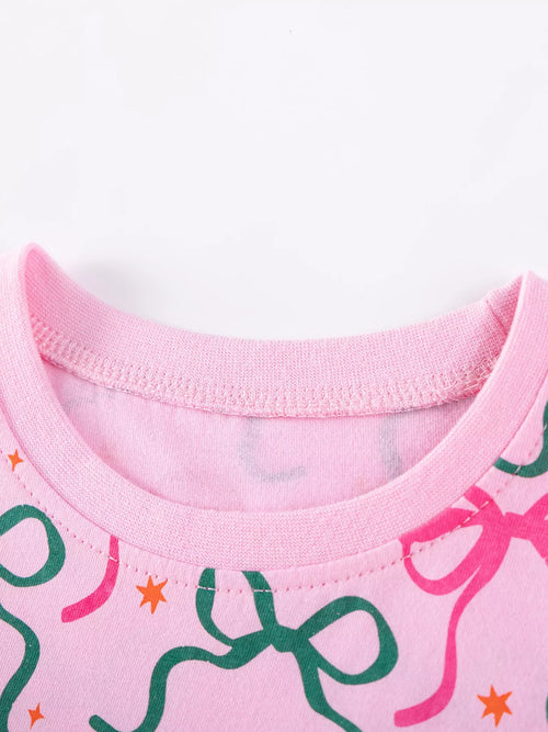 Children's Bowknot Ruffle Sleeve Tulle Dress - Little Janey Shop