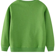 Children's Dinosaur Embroidered Crew Neck Sweatshirt - Little Janey Shop