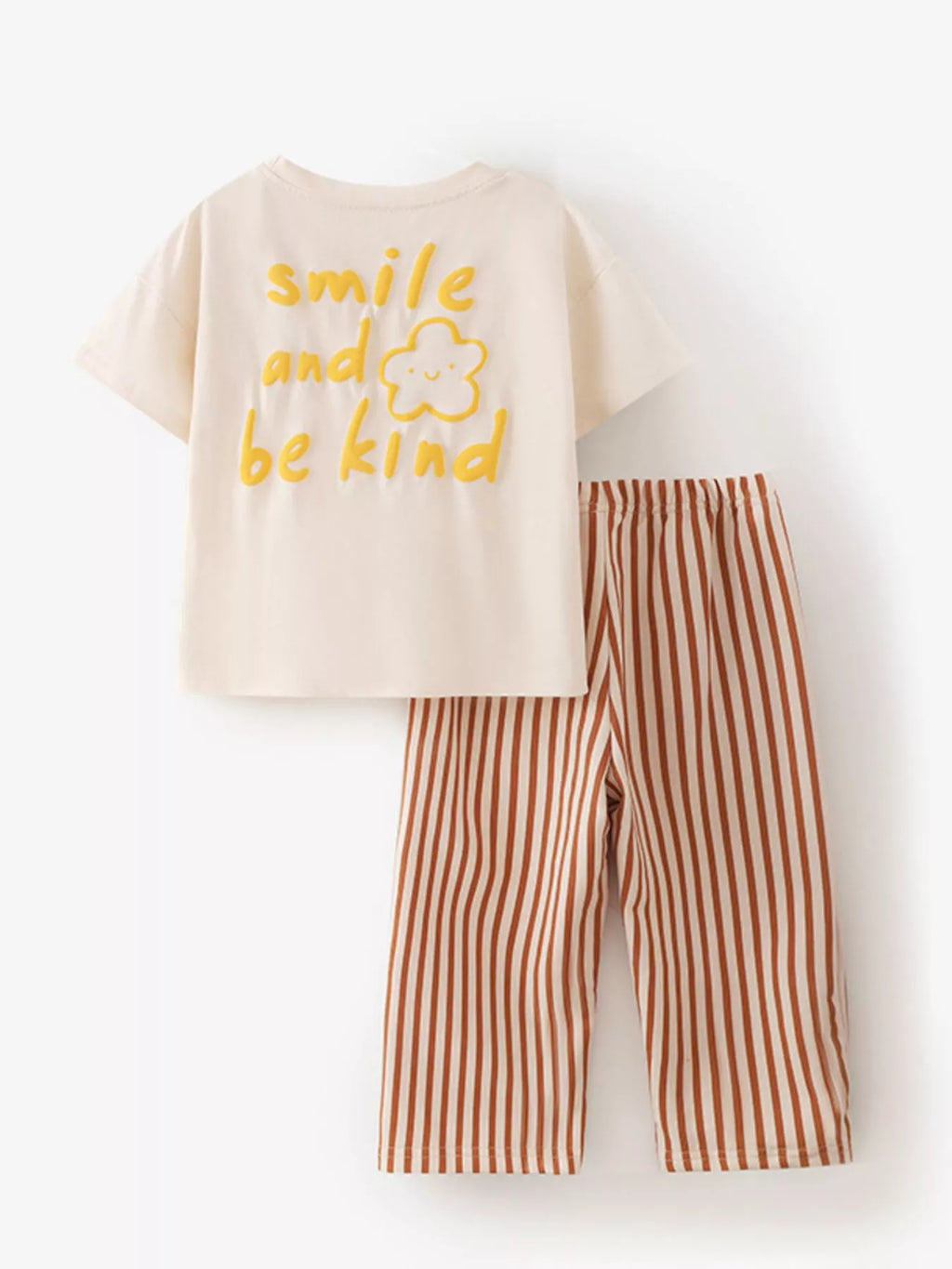 Children's Graphic Tee & Striped Wide Leg Pants Set - Little Janey Shop