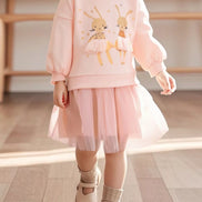 Children's Bunny Tulle Layered Dress - Little Janey Shop