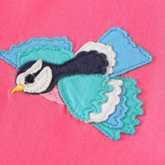 Children's Bird Applique Pocket Ruffle Sleeve Dress - Little Janey Shop