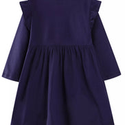 Children's Embroidered Long Sleeve Casual Dress - Little Janey Shop