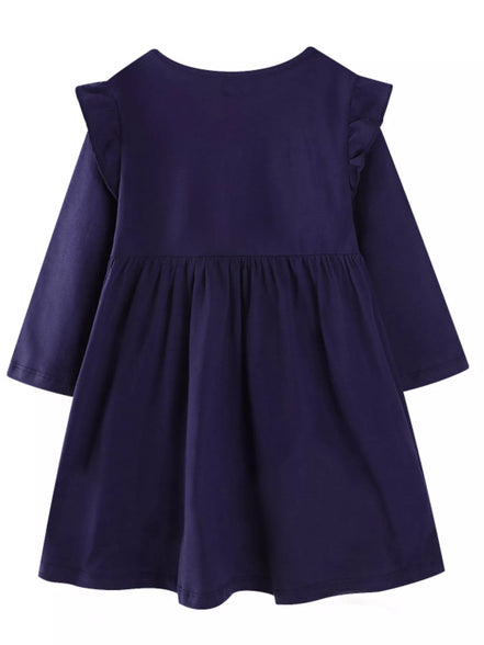 Children's Embroidered Long Sleeve Casual Dress - Little Janey Shop