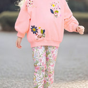 Children's Floral Sweatshirt & Leggings Set - Little Janey Shop