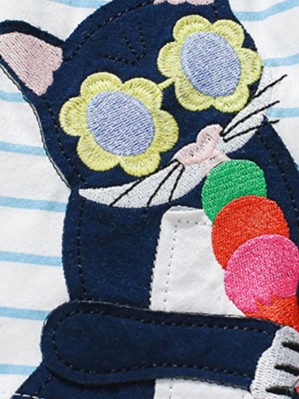 Children's Striped Cartoon Animal Print Casual Dress - Little Janey Shop