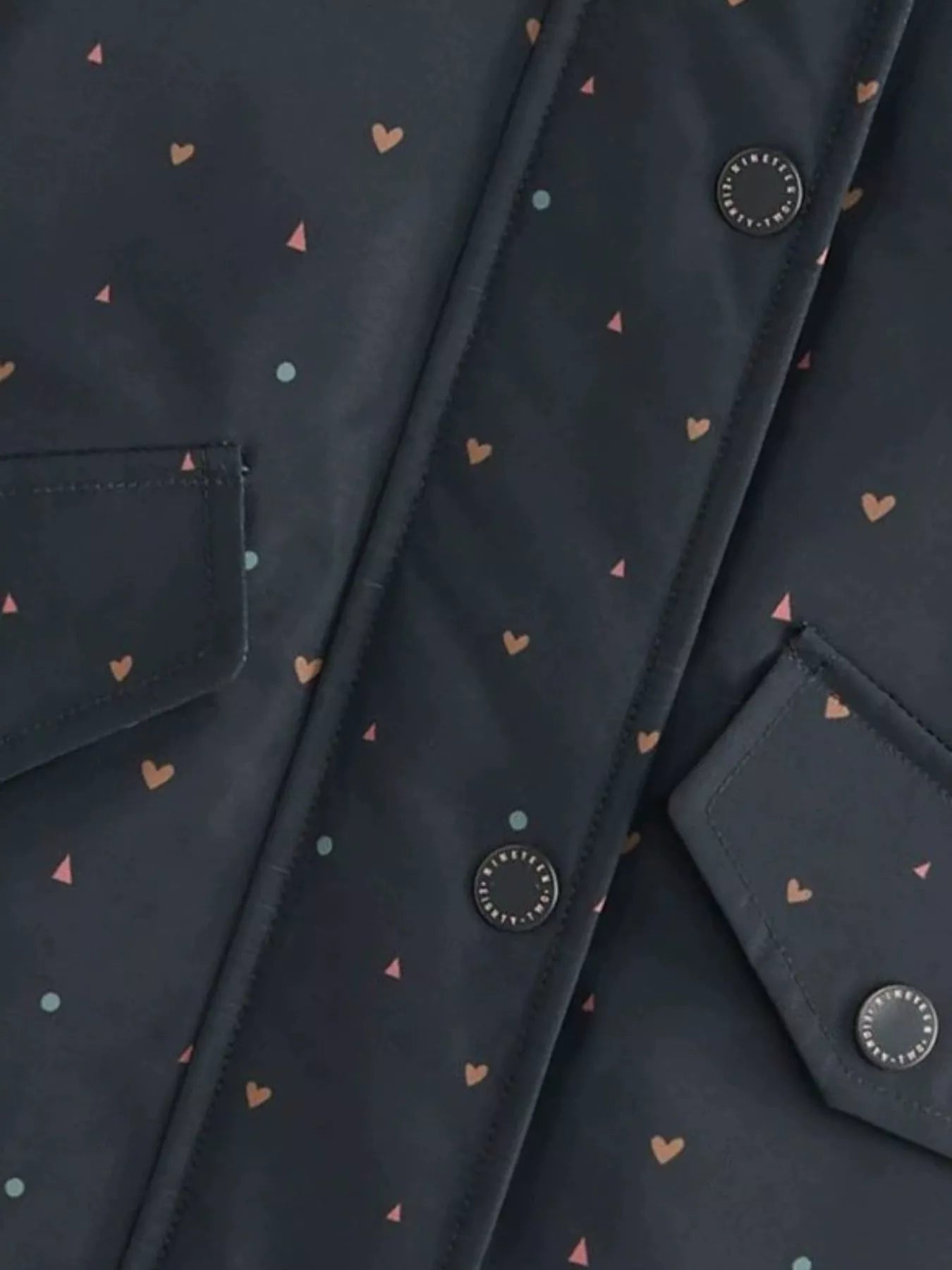 Children's Heart Print Zip Up Jacket - Little Janey Shop