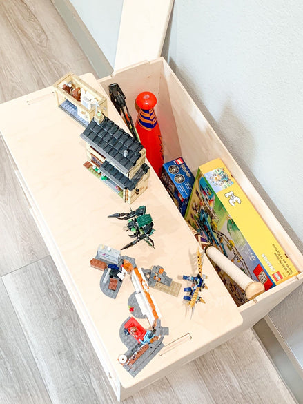 BEAU- Toy Shelf + Hidden Storage 31"