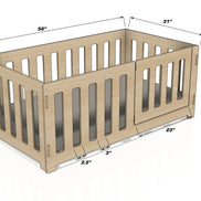 AVA- Floor Bed 21in Sides