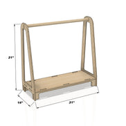 TATI Montessori Wooden Clothing Rack — Kids Dress-Up & Capsule Wardrobe Stand | Little Janey