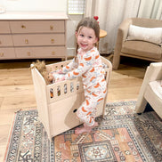 Clara Wooden Doll Crib with Storage & 4 Hangers