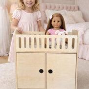 Clara Wooden Doll Crib with Storage & 4 Hangers