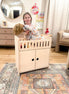 Clara Wooden Doll Crib with Storage & 4 Hangers