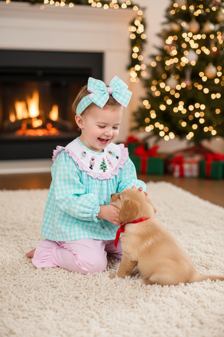 Mint Nutcracker Set – Barefoot Puppy Christmas Morning Rug