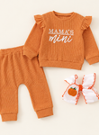 Orange Mama’s Mini outfit and pumpkin bow bundle image