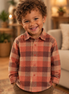 Standalone rust plaid shirt product image
