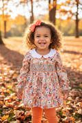 True-to-Product Lifestyle – Coral Floral Smocked Set with Bow