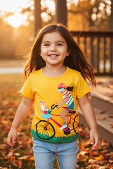 Yellow Bicycle Tee — Fall Jeans Lifestyle